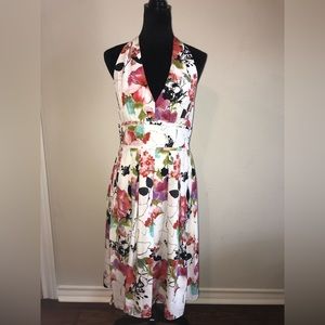 Adrianna Papell Floral Halter Dress - Size 10